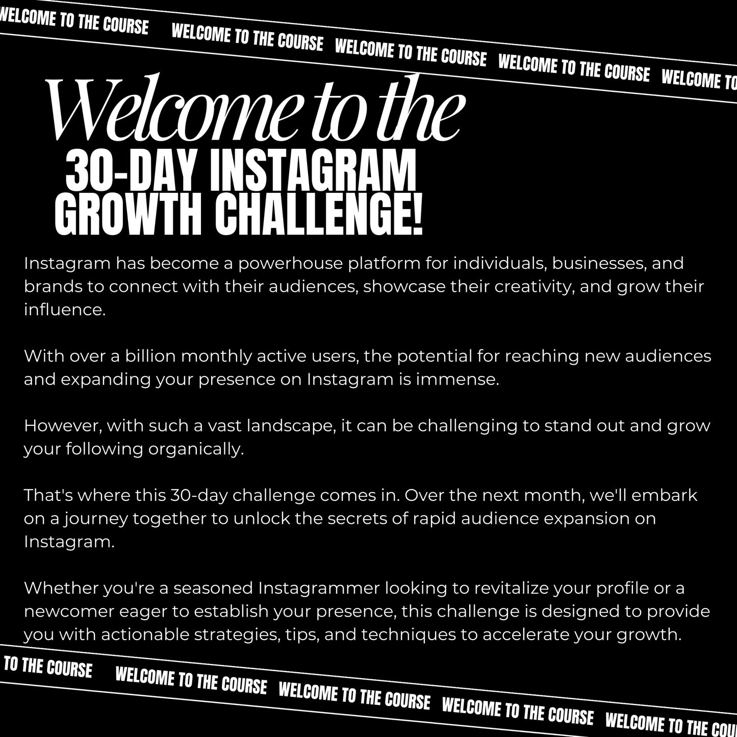 30 Day Instagram Growth Challenge