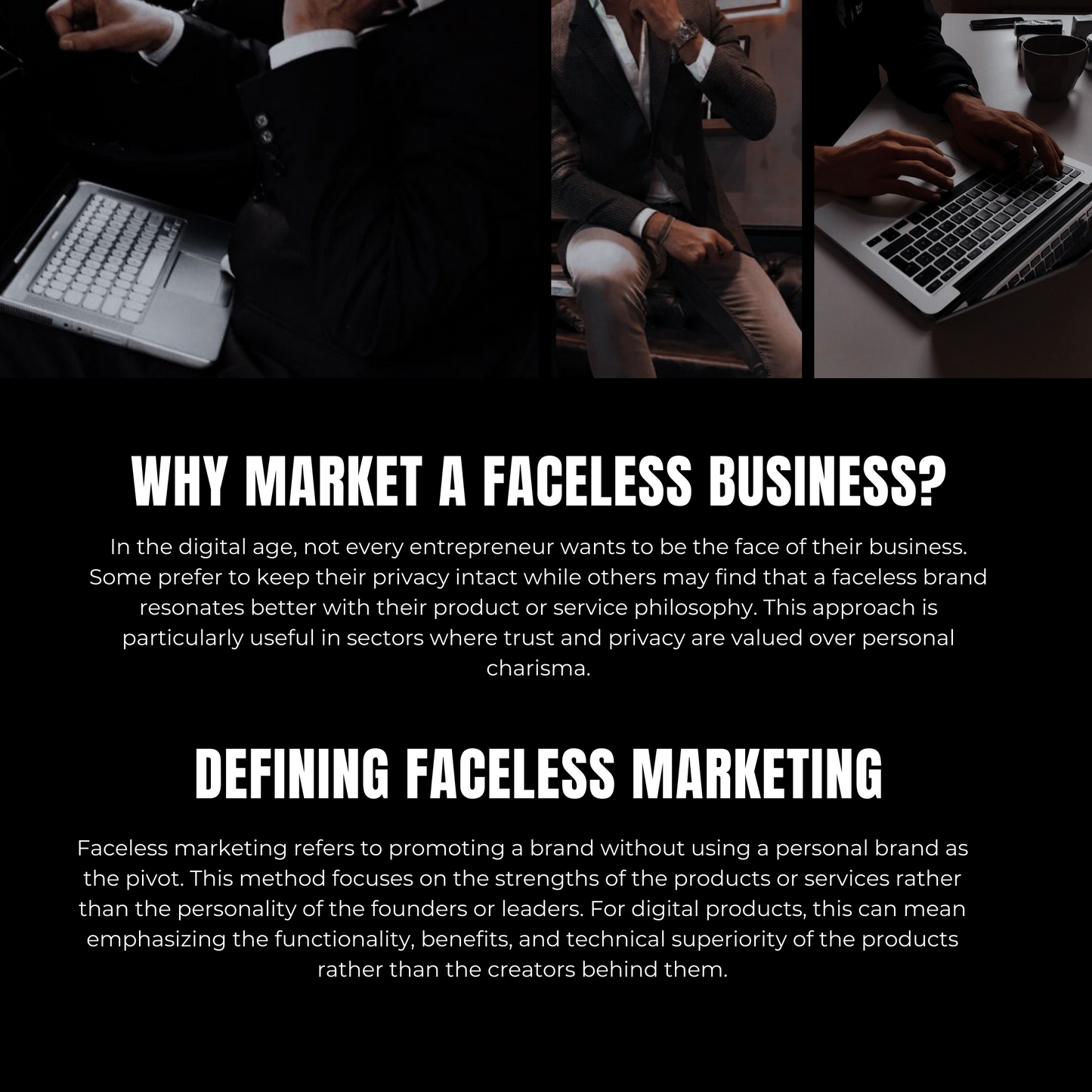 Men's Guide To Faceless Marketing Ebook
