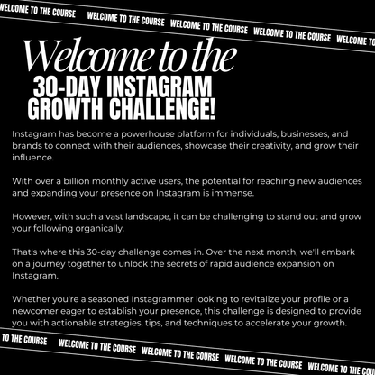 30 Day Instagram Growth Challenge